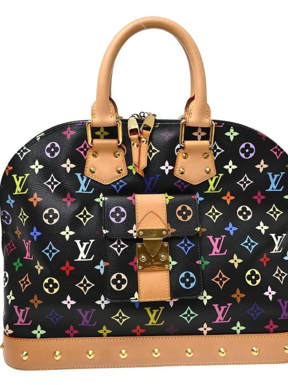 Best07 Louis Vuitton Monogram Multicolor Alma GM Handbag M40442 RC1151 NQ10914